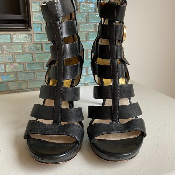 Michael Kors Black Strappy Heels - Picture 3 of 8